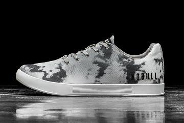 Men's Nobull Cloud Tie-Dye Canvas Trainers Dark / Grey | SG B2184E